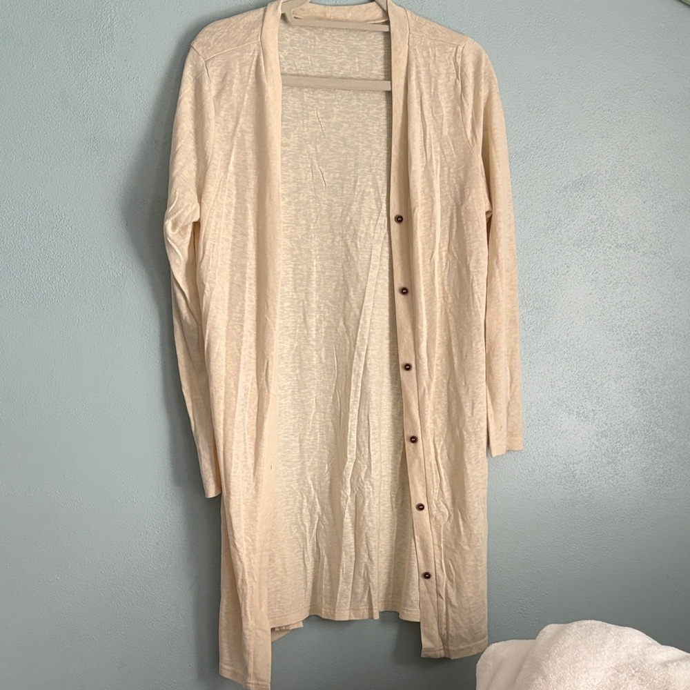 Women's Cream Cardigan Sweater